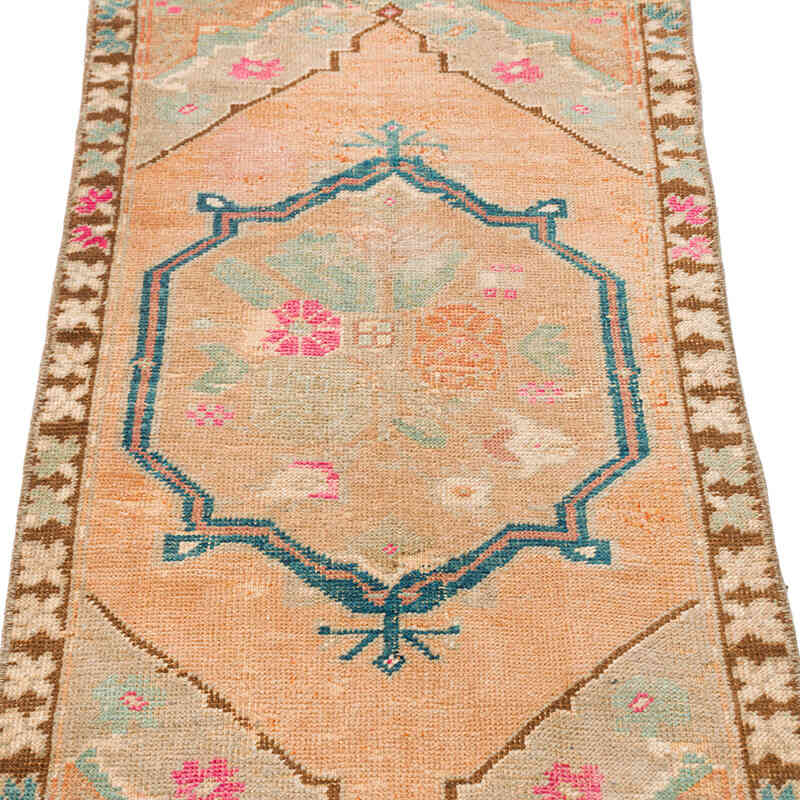 El Dokuma Vintage Halı - 50 cm x 119 cm - K0076375