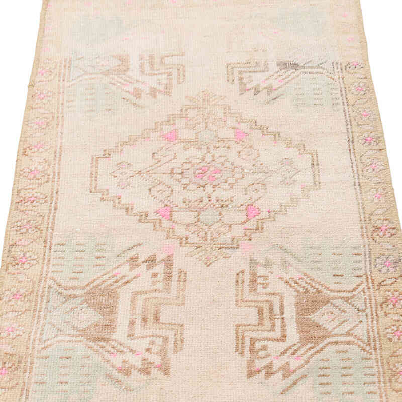 Alfombra Vintage Turca Anudada a Mano - 48 cm x 96 cm - K0076377