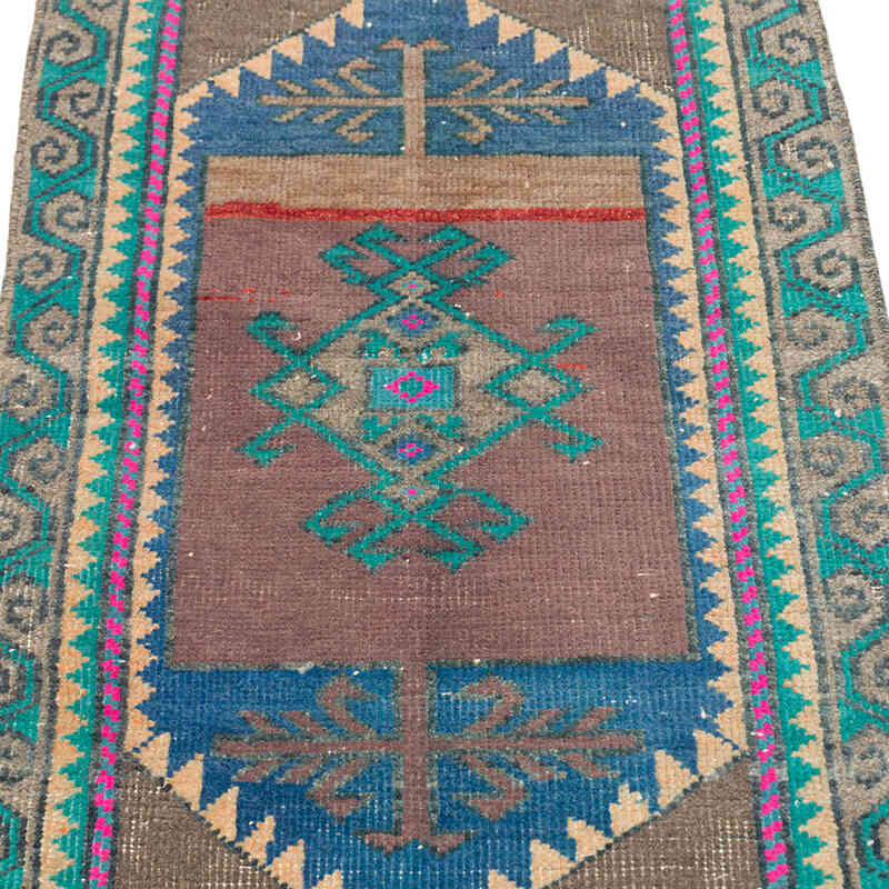 Alfombra Vintage Turca Anudada a Mano - 46 cm x 84 cm - K0076379
