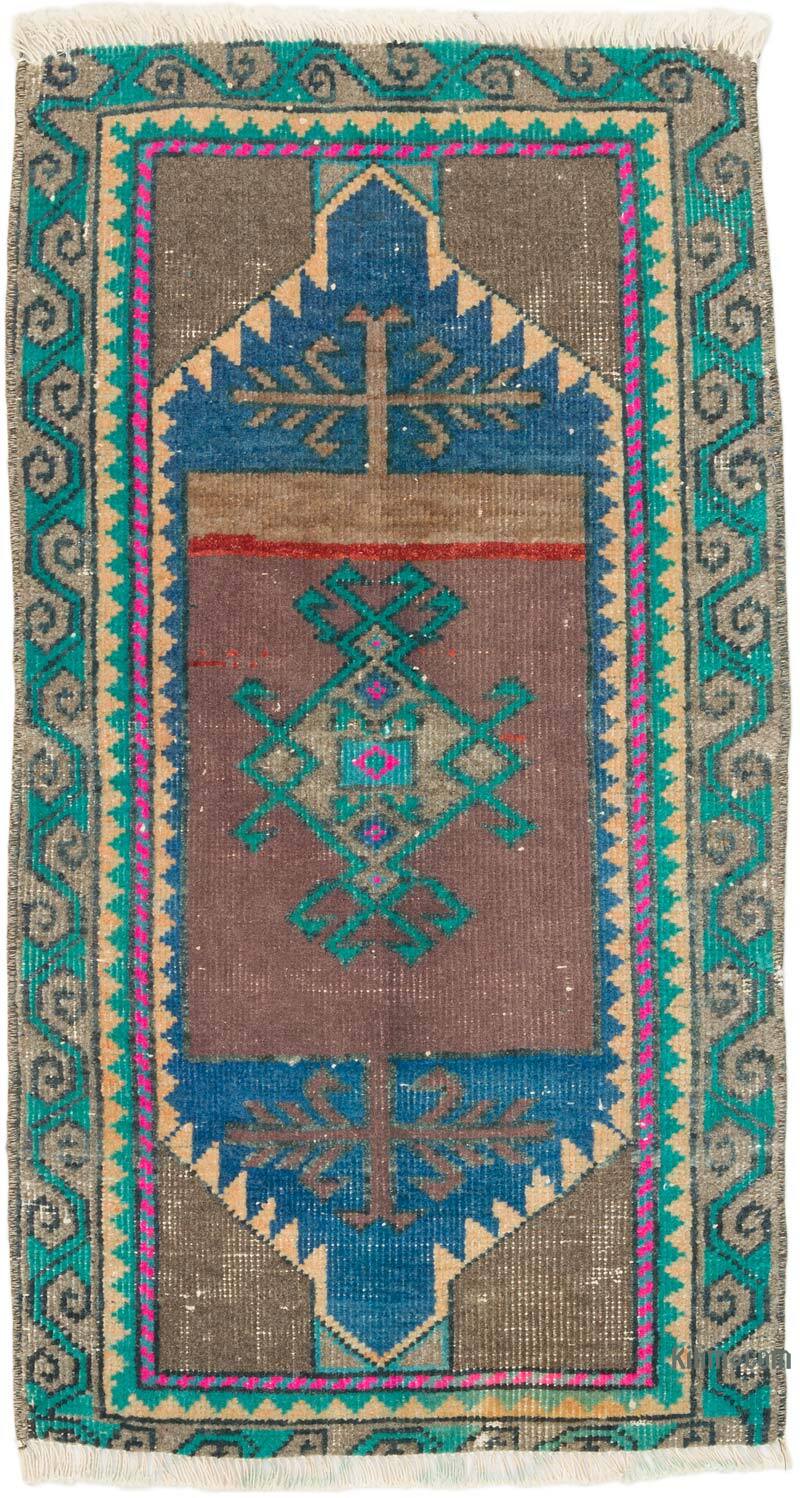 Alfombra Vintage Turca Anudada a Mano - 46 cm x 84 cm - K0076379