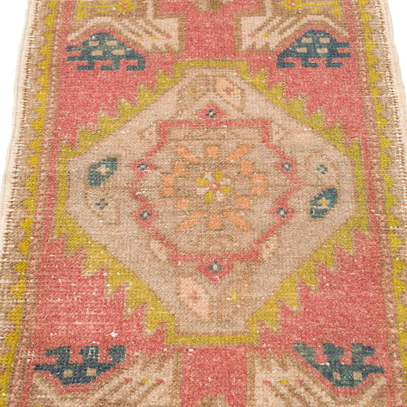 Alfombra Vintage Turca Anudada a Mano - 47 cm x 92 cm - K0076380