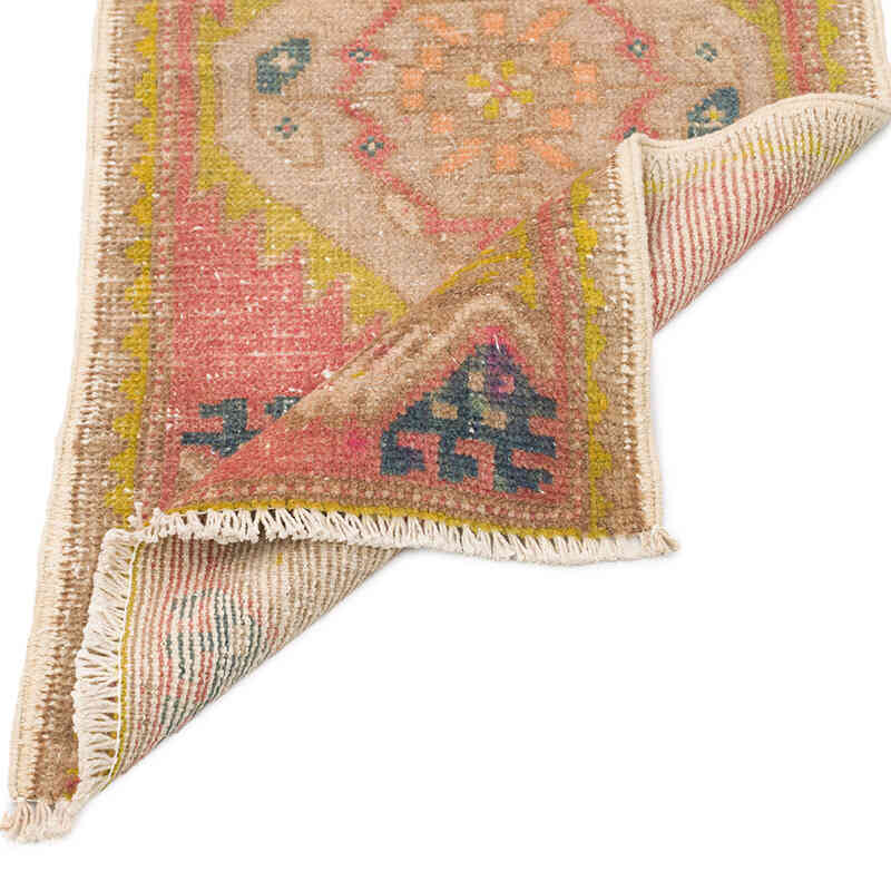 Alfombra Vintage Turca Anudada a Mano - 47 cm x 92 cm - K0076380