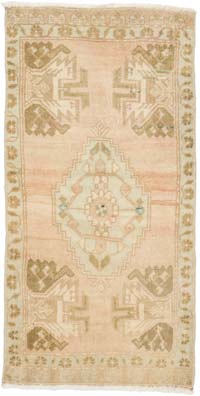 Vintage Turkish Hand-Knotted Rug - 1' 7