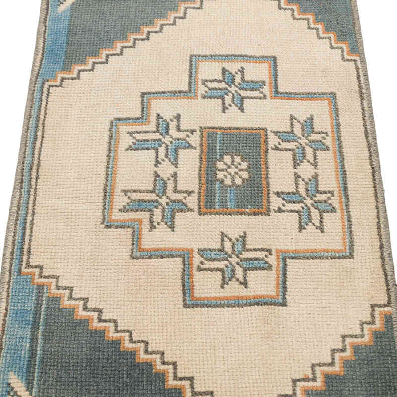 Alfombra Vintage Turca Anudada a Mano - 44 cm x 106 cm - K0076382