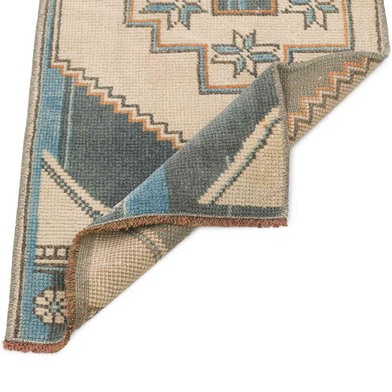 Alfombra Vintage Turca Anudada a Mano - 44 cm x 106 cm - K0076382