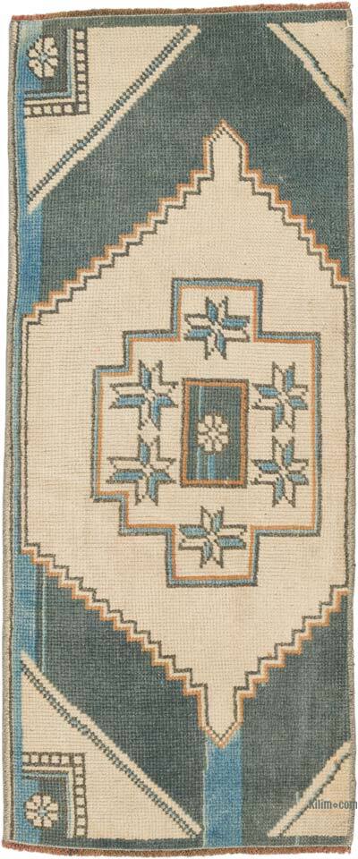 Alfombra Vintage Turca Anudada a Mano - 44 cm x 106 cm
