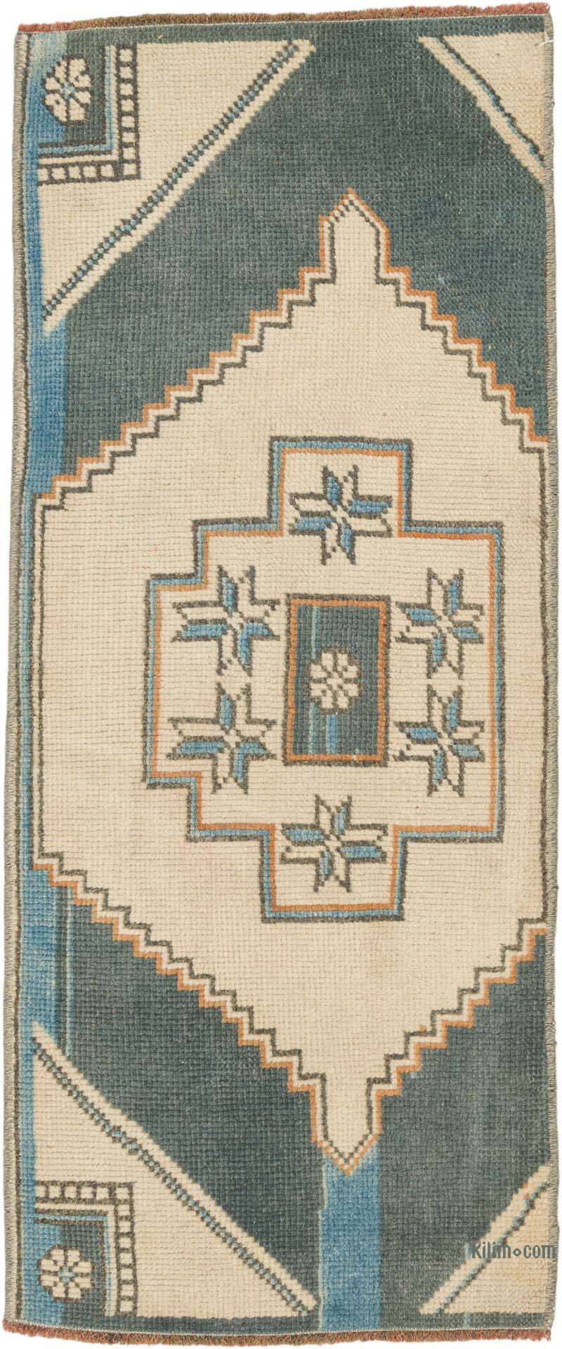 Alfombra Vintage Turca Anudada a Mano - 44 cm x 106 cm - K0076382