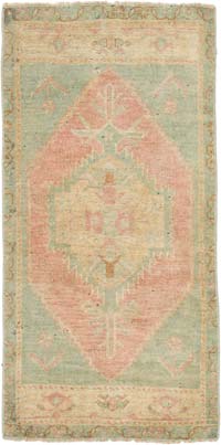 El Dokuma Vintage Halı - 47 cm x 96 cm