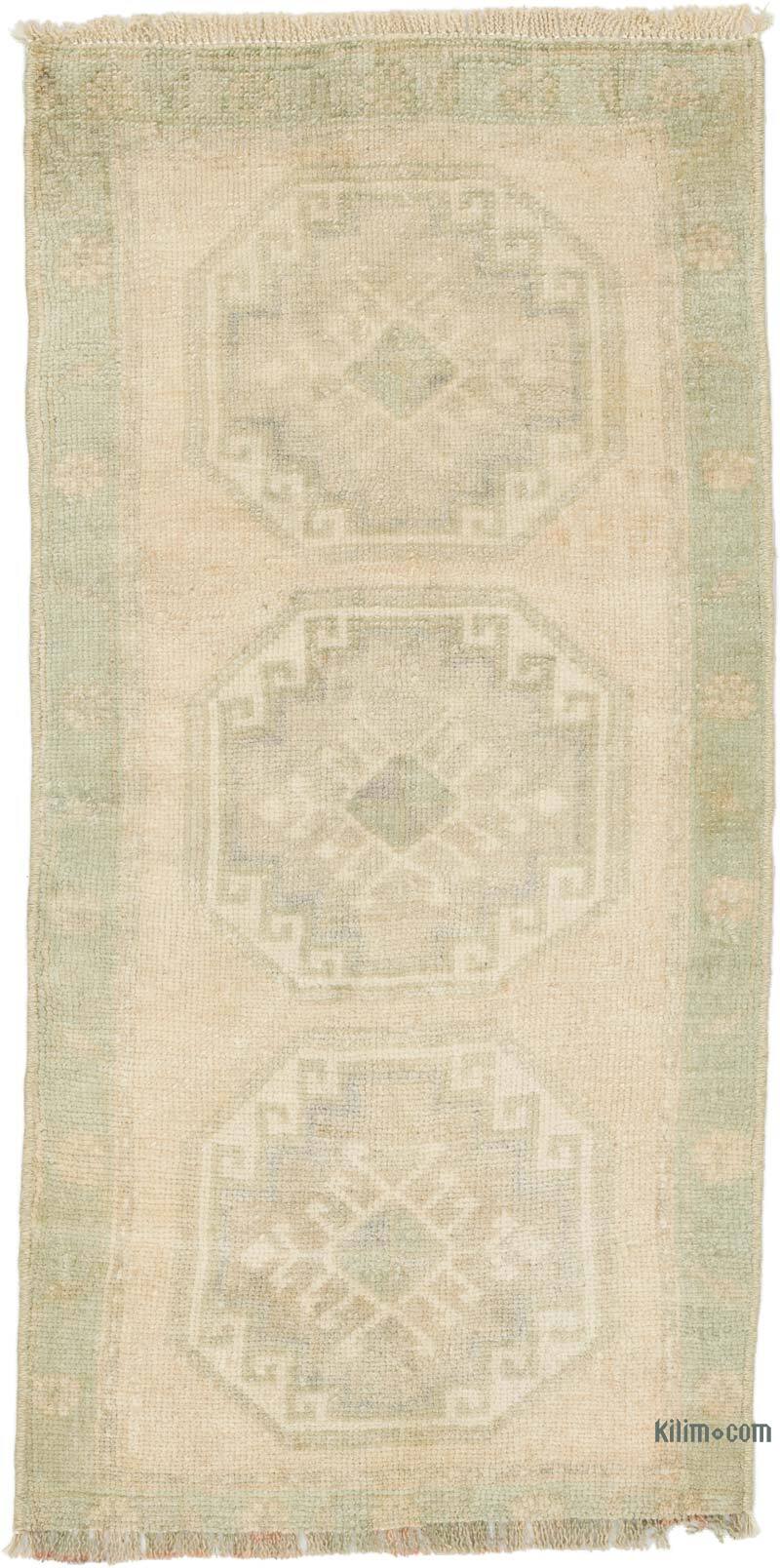 Vintage Turkish Hand-Knotted Rug - 1' 7" x 3' 2" (19" x 38") - K0076393