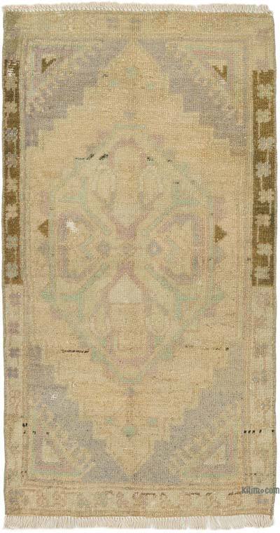 El Dokuma Vintage Halı - 53 cm x 99 cm