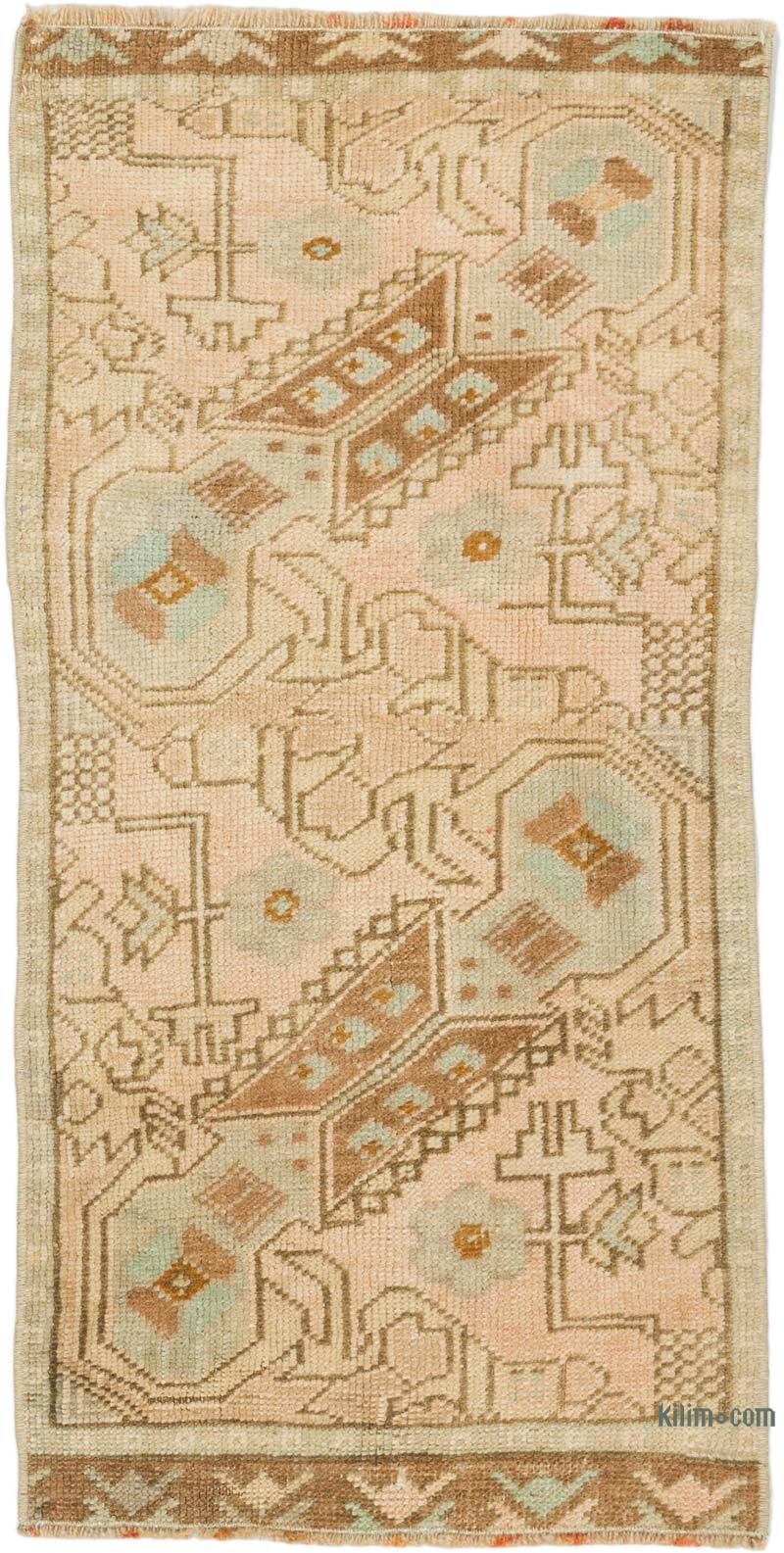 Vintage Turkish Hand-Knotted Rug - 1' 5" x 2' 11" (17" x 35") - K0076402