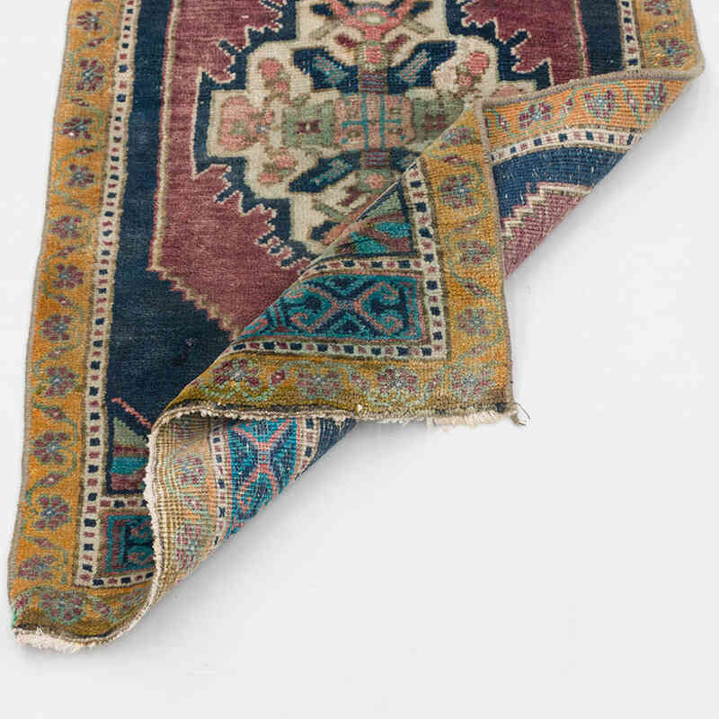 El Dokuma Vintage Halı - 50 cm x 87 cm - K0076405