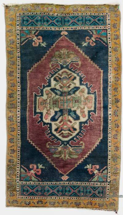 Alfombra Vintage Turca Anudada a Mano - 50 cm x 87 cm