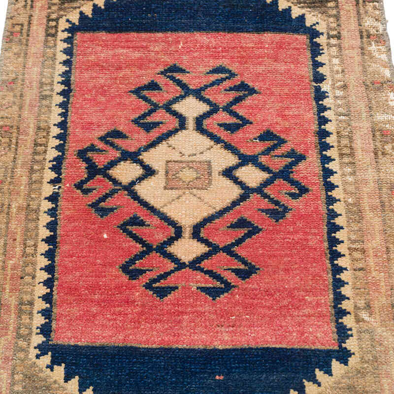 Alfombra Vintage Turca Anudada a Mano - 44 cm x 95 cm - K0076407