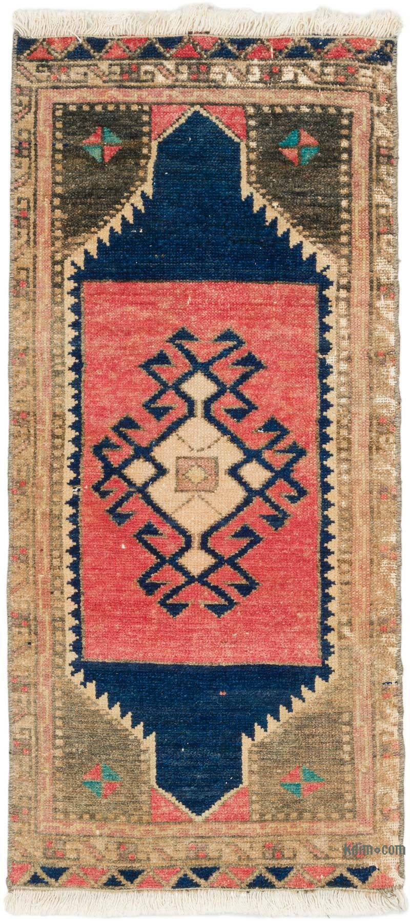 Alfombra Vintage Turca Anudada a Mano - 44 cm x 95 cm - K0076407