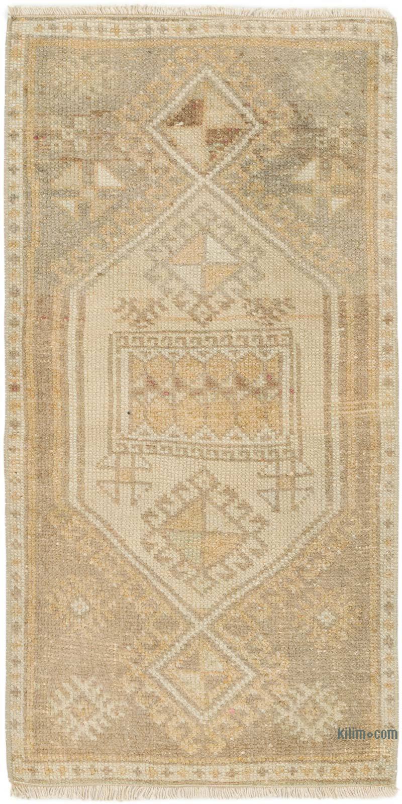 Vintage Turkish Hand-Knotted Rug - 1' 6" x 2' 10" (18" x 34") - K0076409
