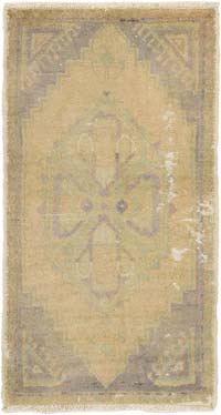 El Dokuma Vintage Halı - 56 cm x 101 cm
