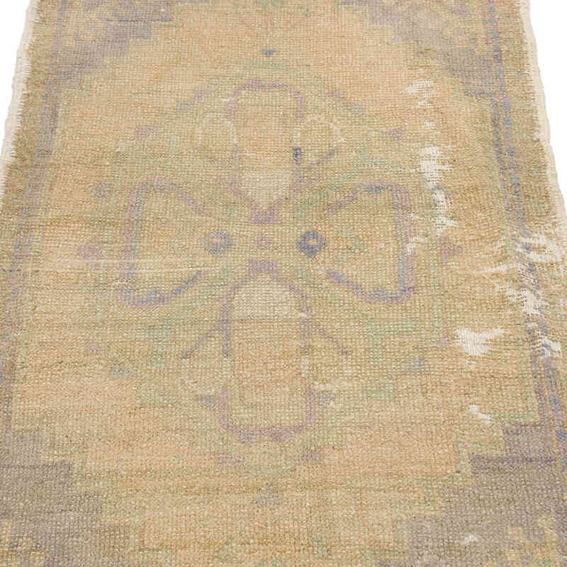 Alfombra Vintage Turca Anudada a Mano - 56 cm x 101 cm - K0076410