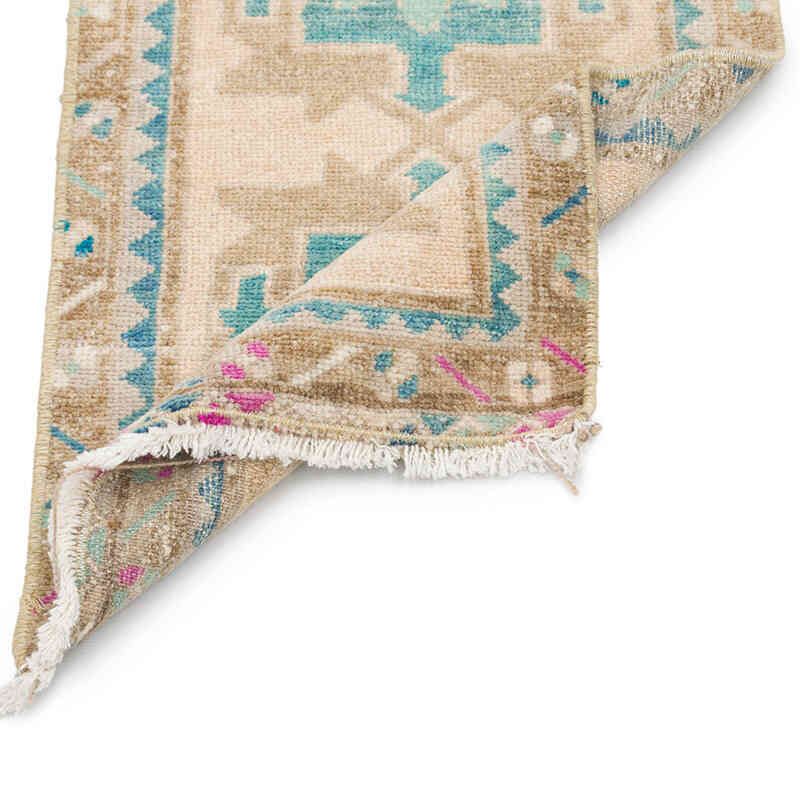 El Dokuma Vintage Halı - 43 cm x 94 cm - K0076411