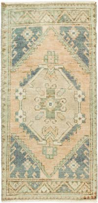 El Dokuma Vintage Halı - 43 cm x 86 cm