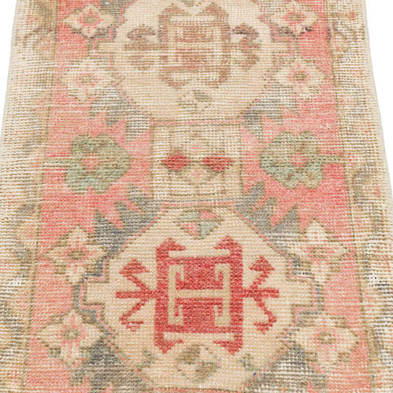 El Dokuma Vintage Halı - 45 cm x 87 cm - K0076413