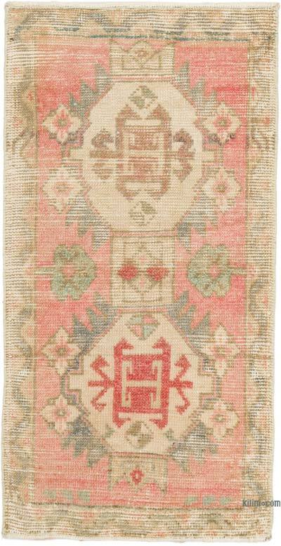 El Dokuma Vintage Halı - 45 cm x 87 cm