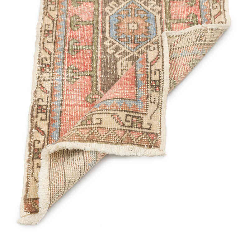 El Dokuma Vintage Halı - 49 cm x 102 cm - K0076414