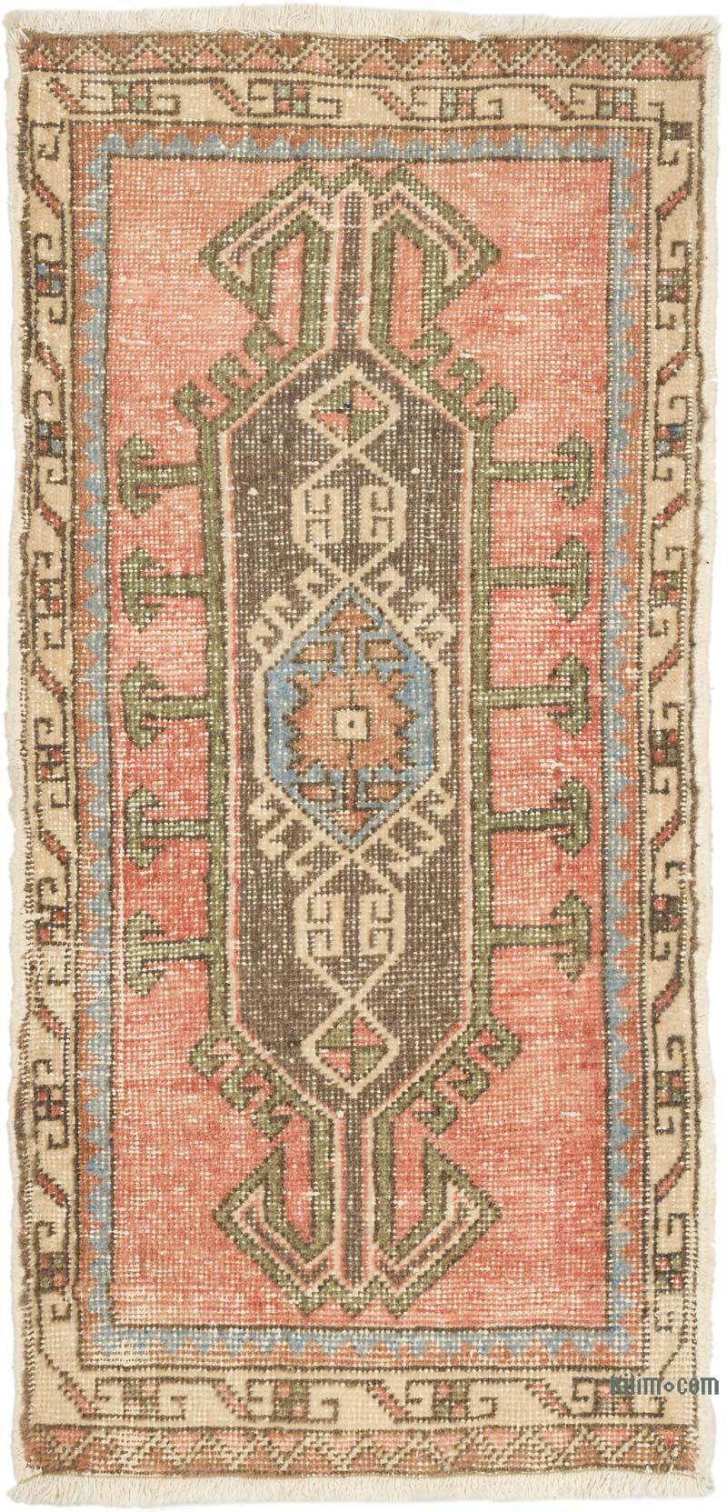 El Dokuma Vintage Halı - 49 cm x 102 cm - K0076414