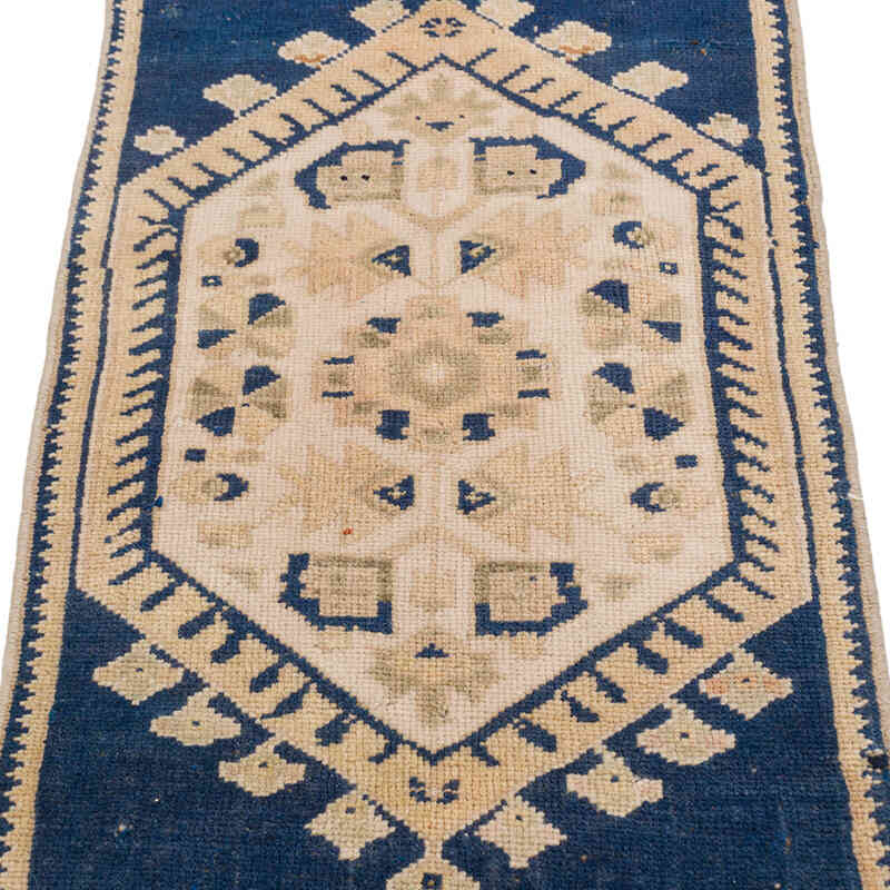 Vintage Turkish Hand-Knotted Rug - 1' 5" x 3' 7" (17" x 43") - K0076415