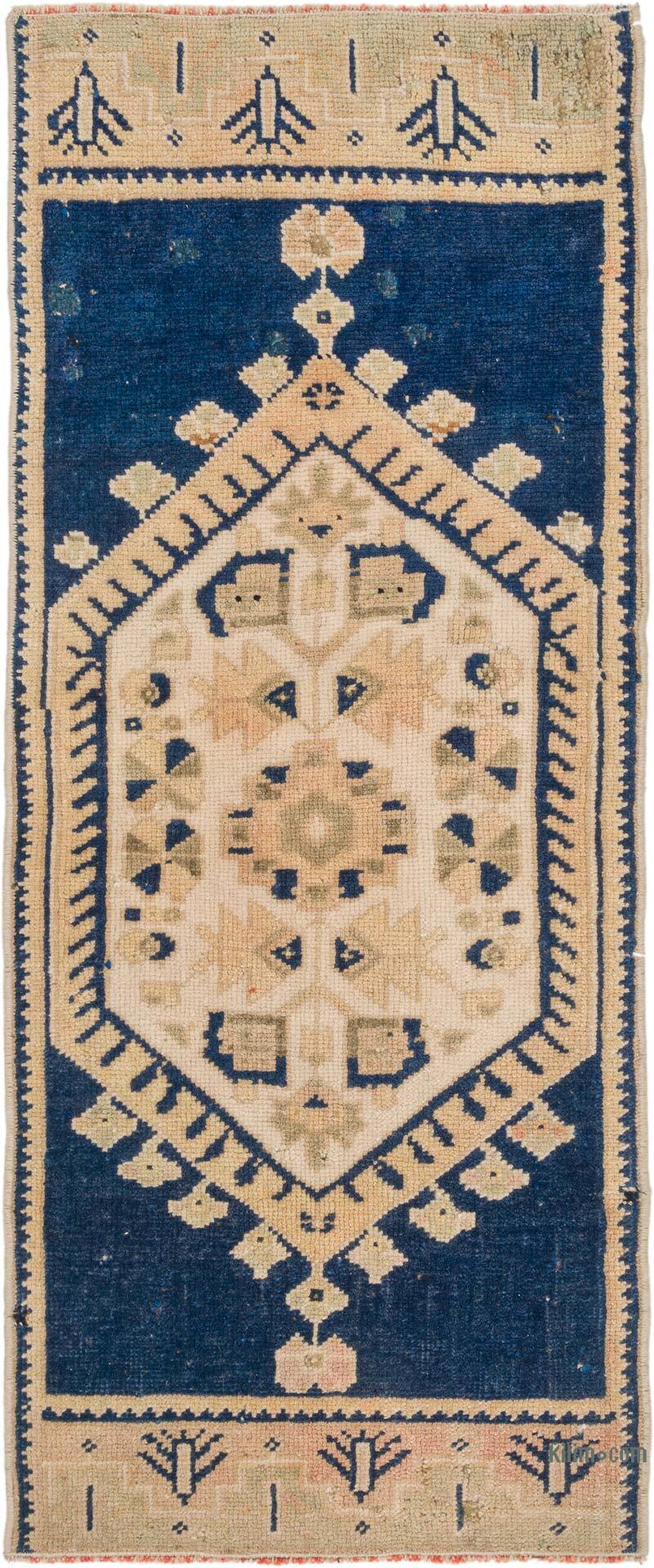 Vintage Turkish Hand-Knotted Rug - 1' 5" x 3' 7" (17" x 43") - K0076415