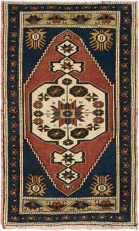 El Dokuma Vintage Halı - 63 cm x 101 cm