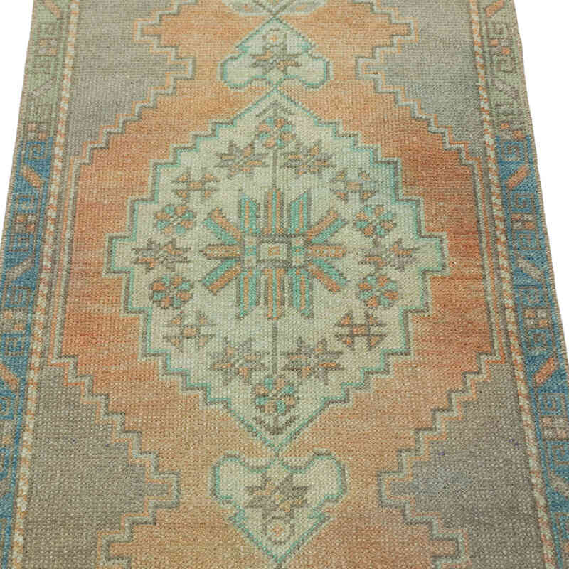 Alfombra Vintage Turca Anudada a Mano - 48 cm x 114 cm - K0076417