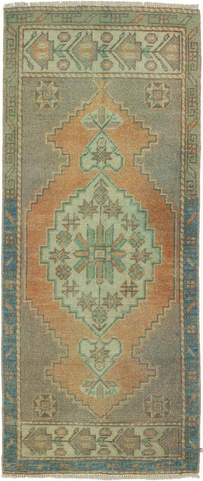 Alfombra Vintage Turca Anudada a Mano - 48 cm x 114 cm