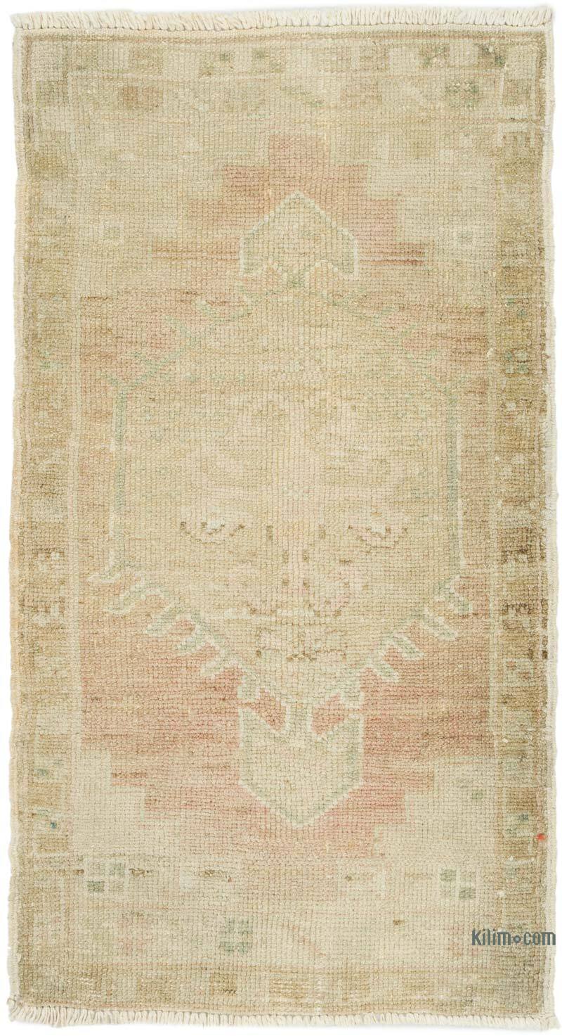 El Dokuma Vintage Halı - 55 cm x 100 cm - K0076420
