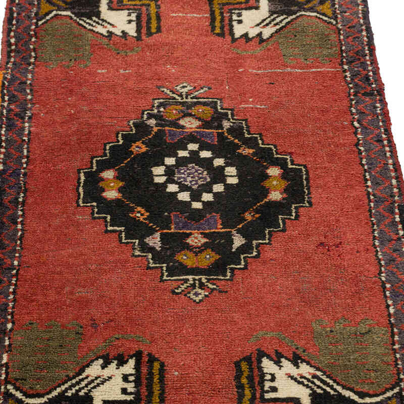 Alfombra Vintage Turca Anudada a Mano - 48 cm x 115 cm - K0076421