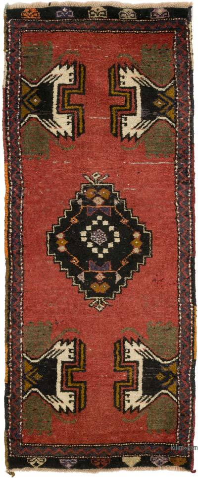 Alfombra Vintage Turca Anudada a Mano - 48 cm x 115 cm