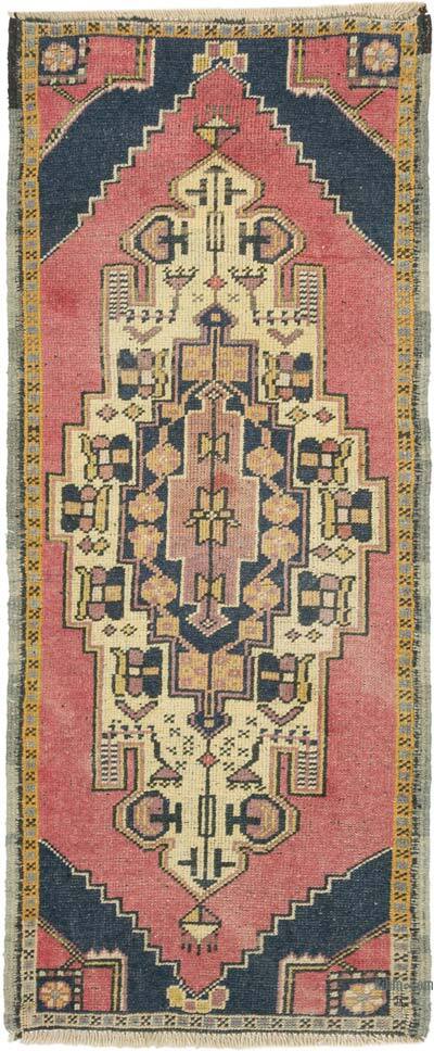 El Dokuma Vintage Halı - 53 cm x 128 cm