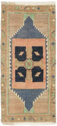 El Dokuma Vintage Halı - 48 cm x 104 cm