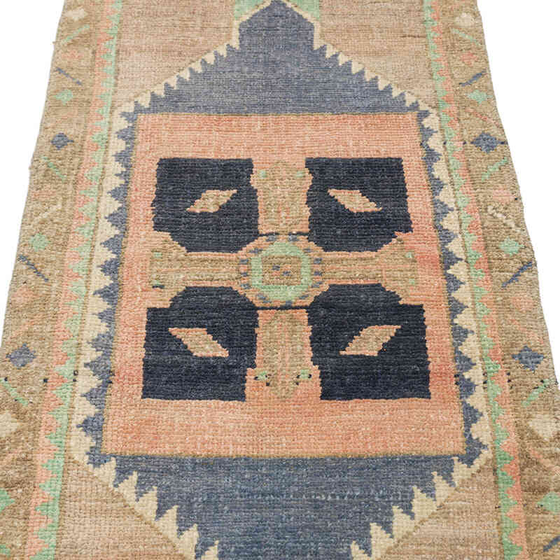 Vintage Turkish Hand-Knotted Rug - 1' 7" x 3' 5" (19" x 41") - K0076426