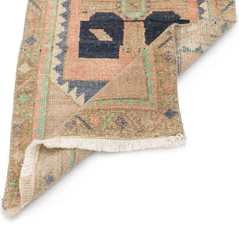 Vintage Turkish Hand-Knotted Rug - 1' 7" x 3' 5" (19" x 41") - K0076426