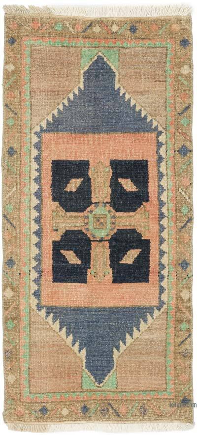 Alfombra Vintage Turca Anudada a Mano - 48 cm x 104 cm