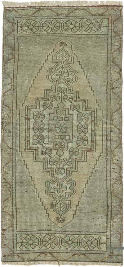Alfombra Vintage Turca Anudada a Mano - 51 cm x 106 cm
