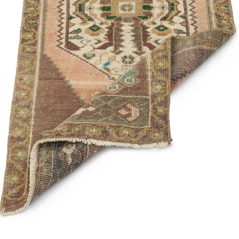 El Dokuma Vintage Halı - 52 cm x 113 cm - K0076432