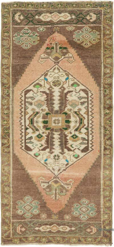 Vintage Turkish Hand-Knotted Rug - 1' 8" x 3' 8" (20" x 44")