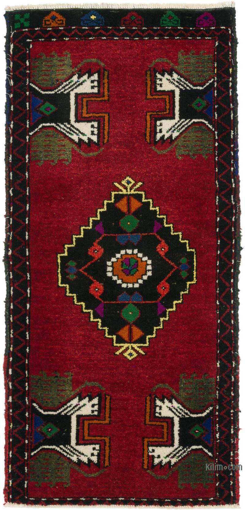 Alfombra Vintage Turca Anudada a Mano - 51 cm x 109 cm - K0076435