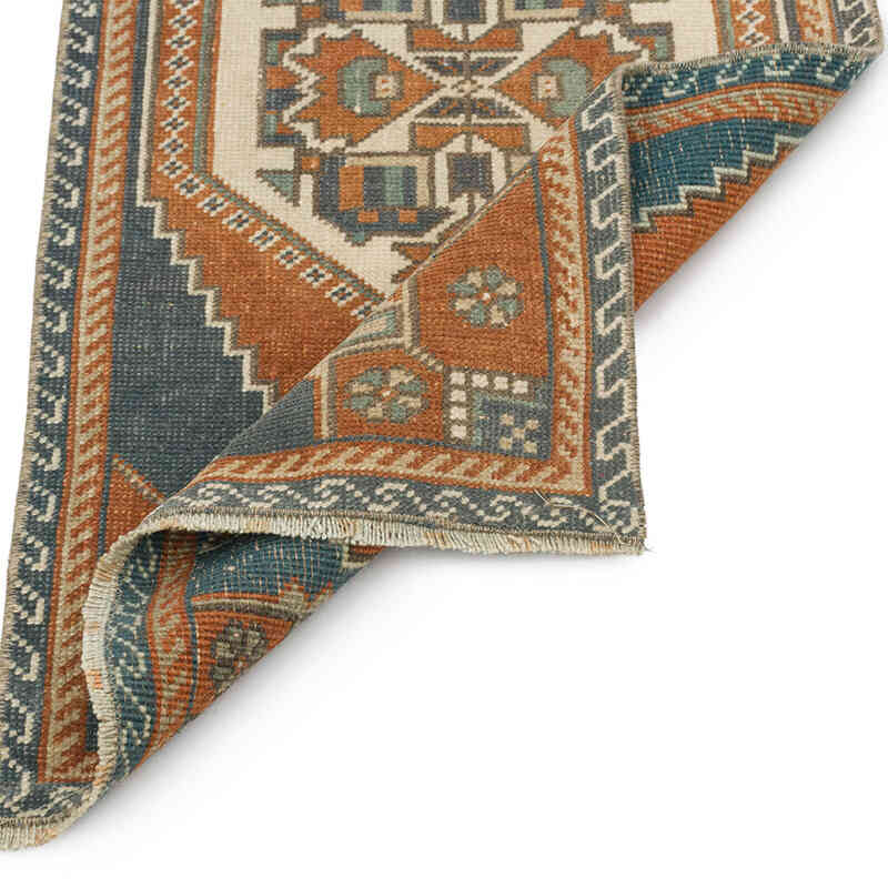 Vintage Turkish Hand-Knotted Rug - 1' 7" x 3' 2" (19" x 38") - K0076436