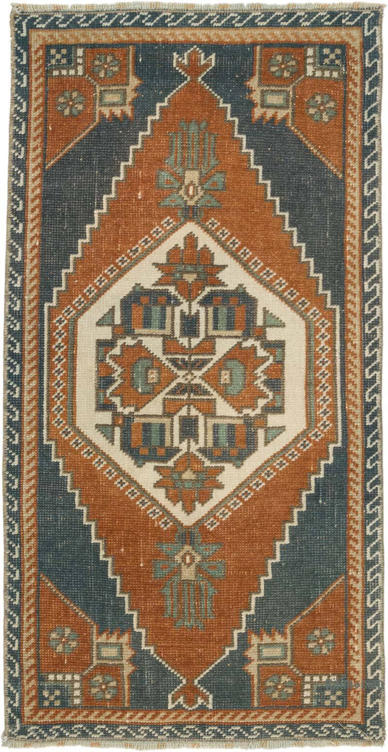 Vintage Turkish Hand-Knotted Rug - 1' 7" x 3' 2" (19" x 38") - K0076436