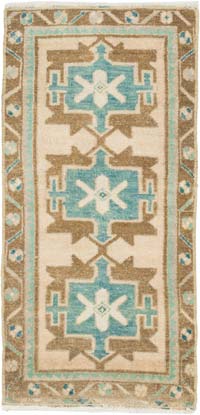 Vintage Turkish Hand-Knotted Rug - 1' 6" x 3' 1" (18" x 37")