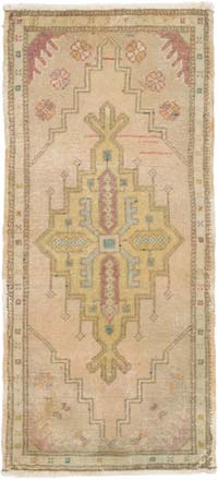 El Dokuma Vintage Halı - 54 cm x 115 cm