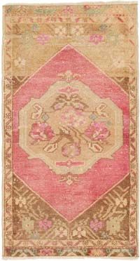 El Dokuma Vintage Halı - 54 cm x 100 cm